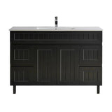 Acacia Hampton Shaker 1200mm Matte Black PVC Waterproof Vanity - RJ Bathroom