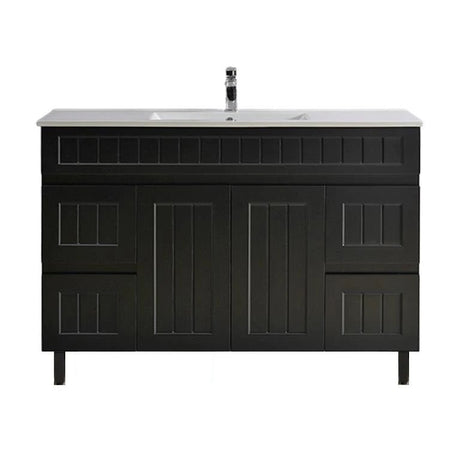 Acacia Hampton Shaker 1200mm Matte Black PVC Waterproof Vanity - RJ Bathroom