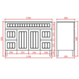 Acacia Hampton Shaker 1200mm Matte White PVC Waterproof Vanity - RJ Bathroom