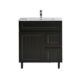 Acacia Hampton Shaker 750mm Matte Black PVC Waterproof Vanity - RJ Bathroom