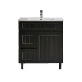 Acacia Hampton Shaker 750mm Matte Black PVC Waterproof Vanity - RJ Bathroom