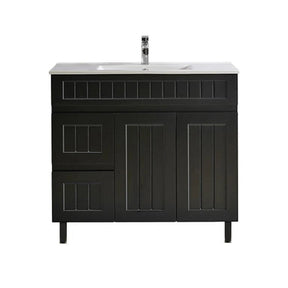 Acacia Hampton Shaker 900mm Matte Black Waterproof Vanity - RJ Bathroom