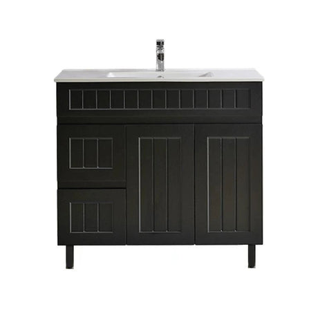 Acacia Hampton Shaker 900mm Matte Black Waterproof Vanity - RJ Bathroom