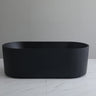 Ally 1500mm fluted oval freestanding bath in Matte Black