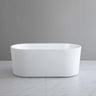 Ally 1700mm fluted oval freestanding bath in Gloss White
