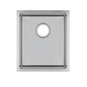 Aquaperla 390x450mm Single Bowl Kitchen Sink - Stainless Steel, Top or Undermount