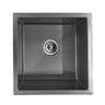 Aquaperla 440x440mm Gunmetal Grey Single Bowl Kitchen Sink - Nano Coated Stainless Steel, Top or Undermount