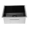 Aquaperla 510x440mm Gunmetal Grey Single Bowl Kitchen Sink - Nano Coated Stainless Steel, Top or Undermount