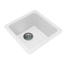 Aquaperla Arete 422x422mm Matte White Single Bowl Granite Sink