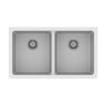 Aquaperla Arete 838x476mm Matte White Double Bowl Granite Sink