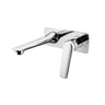 Aquaperla AU Chrome wall basin mixer set with spout