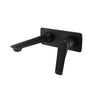 Aquaperla AU Matte Black wall basin mixer set with spout