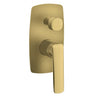 Aquaperla Bellino Brushed Brass shower wall mixer with diverter