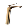 Aquaperla Bellino Brushed Brass tall basin mixer tap for bathroom vanity basins