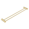 Aquaperla Brushed Brass Double Towel Rail 600mm