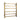 Aquaperla Brushed Brass heated towel rail, 6 bars, square