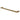 Aquaperla Brushed Brass heated towel rail, single horizontal bar