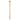 Aquaperla Brushed Brass heated towel rail, single vertical bar