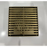 Aquaperla Brushed Brass Square Floor Waste 115x115mm