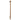 Aquaperla Brushed Copper heated towel rail, single vertical bar with timer
