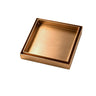 Aquaperla Brushed Copper Tile Insert Floor Waste 120x120mm