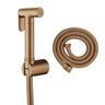 Aquaperla Brushed Copper Toilet Bidet Spray Kit - Slim T-Shape Handheld Sprayer, 1.2m Hose