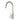 Aquaperla Brushed Nickel Gooseneck Kitchen Mixer Tap - Round Pin Lever