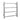 Aquaperla Brushed Nickel heated towel rail, 4 bars, square