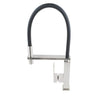 Aquaperla Brushed Nickel Pull Out Kitchen Mixer Tap - Flexible Spout, Square Body