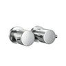 Aquaperla Brushed Nickel Round Shower Wall Taps - Knob Handles