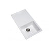 Aquaperla Carysil 1000x500mm Matte White Single Bowl Granite Sink with Drainer