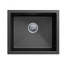 Aquaperla Carysil 533x457mm Matte Black Single Bowl Granite Sink