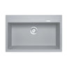 Aquaperla Carysil 780x510mm Concrete Grey Single Bowl Granite Sink
