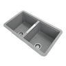 Aquaperla Carysil 824x481mm Concrete Grey Double Bowl Granite Sink