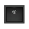 Aquaperla Carysil Maples 540x473mm Matte Black Single Bowl Granite Sink