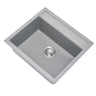 Aquaperla Carysil Waltz 560x510mm Concrete Grey Single Bowl Granite Sink