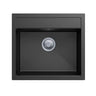 Aquaperla Carysil Waltz 560x510mm Matte Black Single Bowl Granite Sink