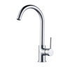 Aquaperla Chrome Gooseneck Kitchen Mixer Tap - Round Pin Lever