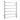 Aquaperla Chrome heated towel rail, 6 bars, round