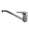 Aquaperla Chrome Kitchen Mixer Tap - Long Low Swivel Spout