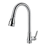 Aquaperla Chrome Pull Out Kitchen Mixer Tap - Classic Lever, Dual Spray