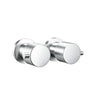 Aquaperla Chrome Round Shower Wall Taps - Knob Handles
