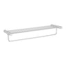 Aquaperla Chrome Towel Shelf with Hanging Rail 600mm