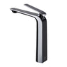 Aquaperla Esperia Black & Chrome tall basin mixer tap for vessel and above-counter basins