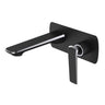 Aquaperla Esperia Black & Chrome wall basin mixer set with spout