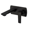Aquaperla Esperia Matte Black wall basin mixer set with spout