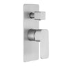 Aquaperla Ivano Brushed Nickel shower wall mixer with diverter