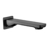 Aquaperla Ivano Gunmetal Bath Spout 180mm - Square Wall Spout, Back Plate