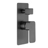 Aquaperla Ivano Gunmetal shower wall mixer with diverter