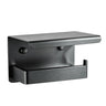 Aquaperla Ivano Gunmetal Toilet Roll Holder with Shelf
